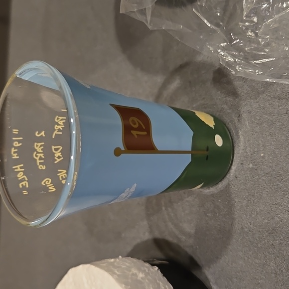 Hand Painted Shot Glass By Lolita 19th Hole 2oz New In Box Nwt Gift Golfer - Picture 5 of 6